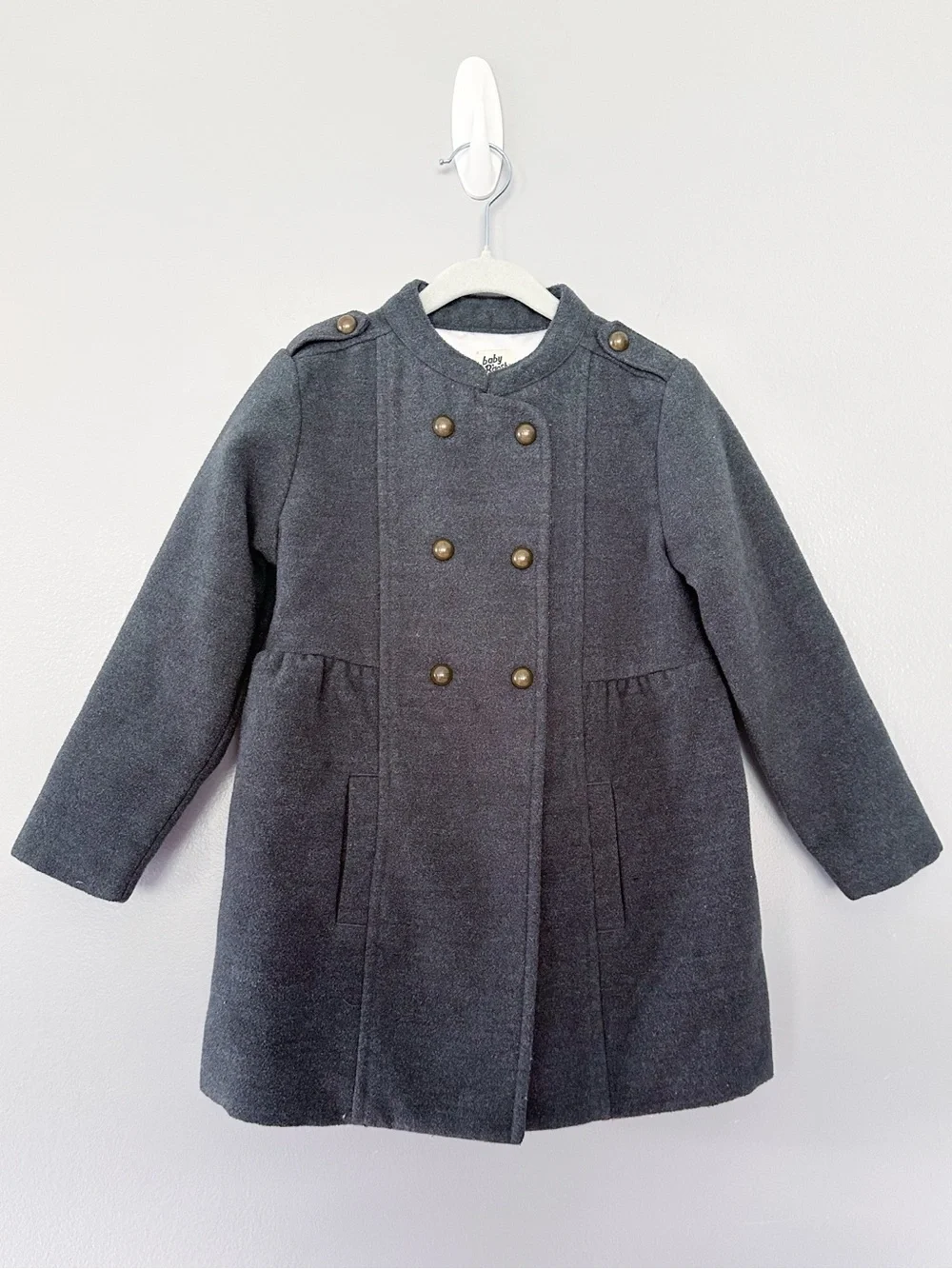 Baby B’gosh Girls 5T Double Breasted Grey Coat